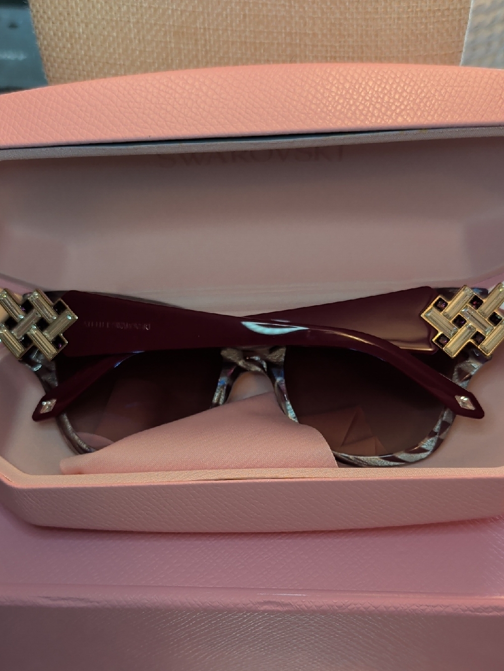 ATELIER SWAROVSKI Purple Sunglasses Limited Edition NWT - Picture 8 of 14